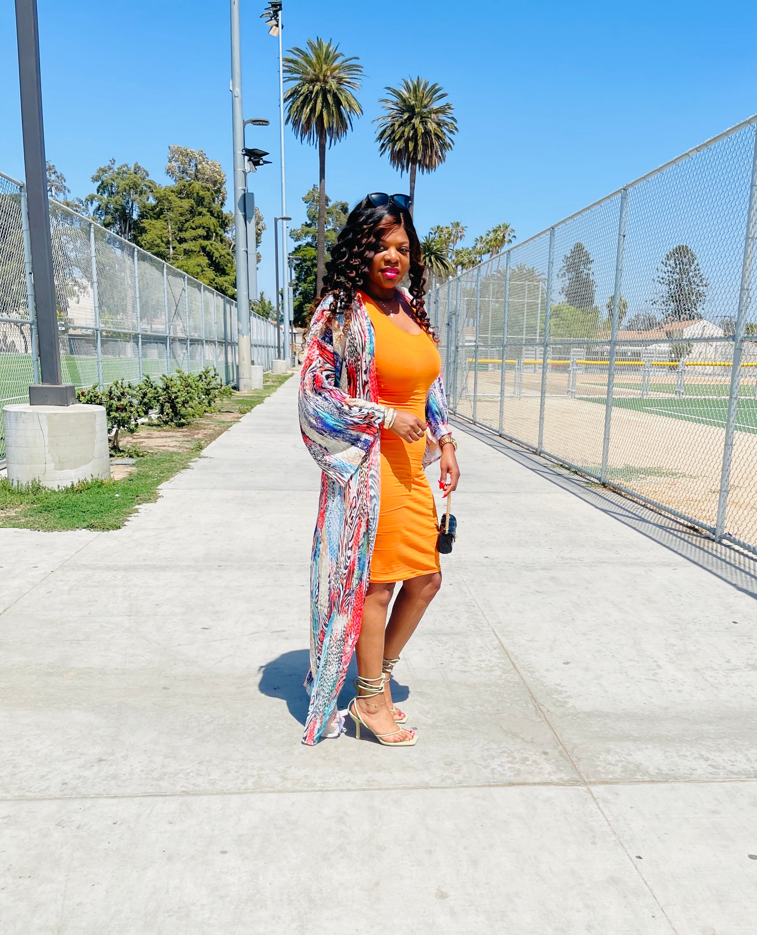 Gia Dress in Orange